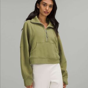 NWOT lululemon bronze green scuba funnel neck